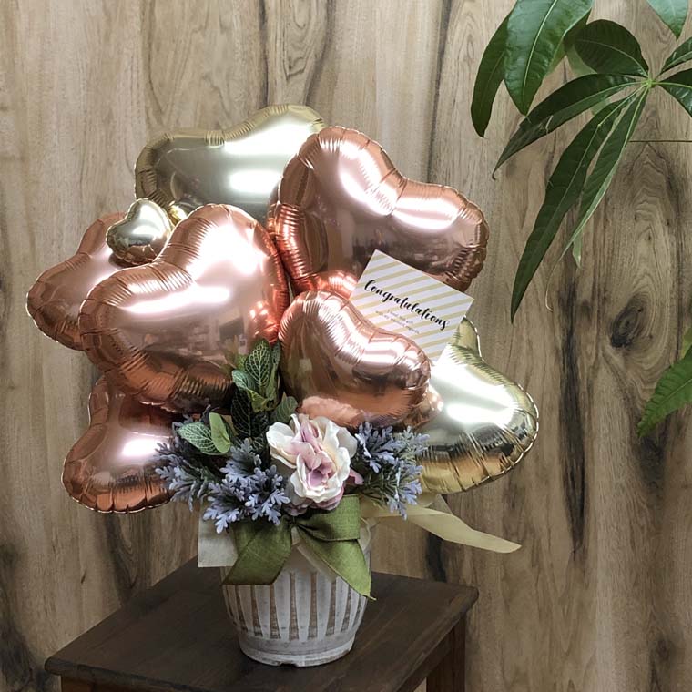 開店祝い 周年祝い 送別にも ローズゴールドで落ち着いた雰囲気のオシャレな