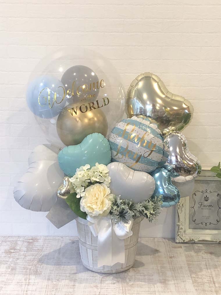 結婚祝い バルーンギフト ペア 出産祝い ウェルカムドール クマ