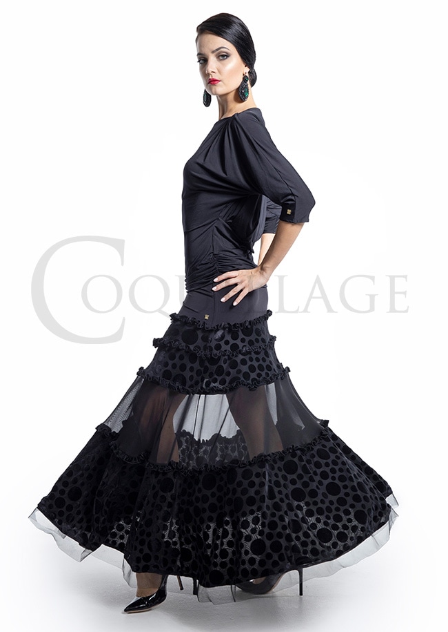 エスパンサルバーグ ブラックダンススカートL エスパンサルバーグ