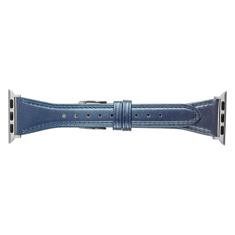 アップルウォッチ用バンド 牛革 ライトブルー