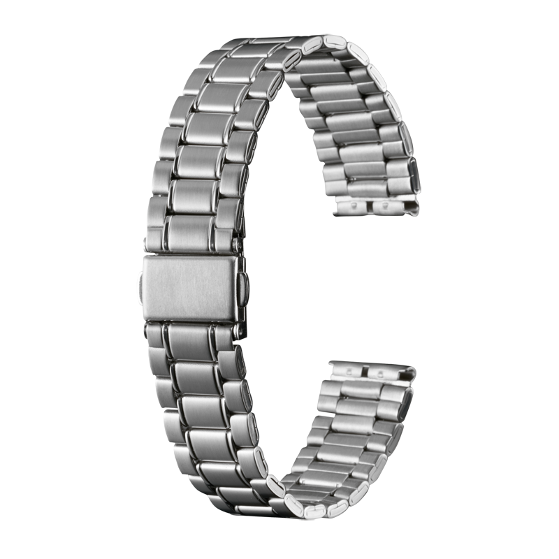 引*ぎ様 シルバー 手巻き時計 ステンレスバンド不動 時計バンド クイックレバー ステンレススチール シルバー BSBLE1254S