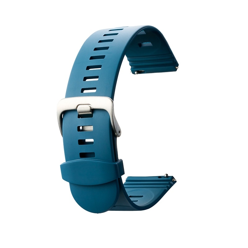 時計バンド クイックレバー ウレタン ブルー