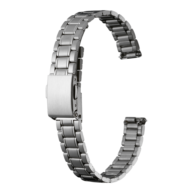 シルバー ステンレス アナログ時計 時計バンド クイックレバー ステンレススチール コンビ | 時計バンド