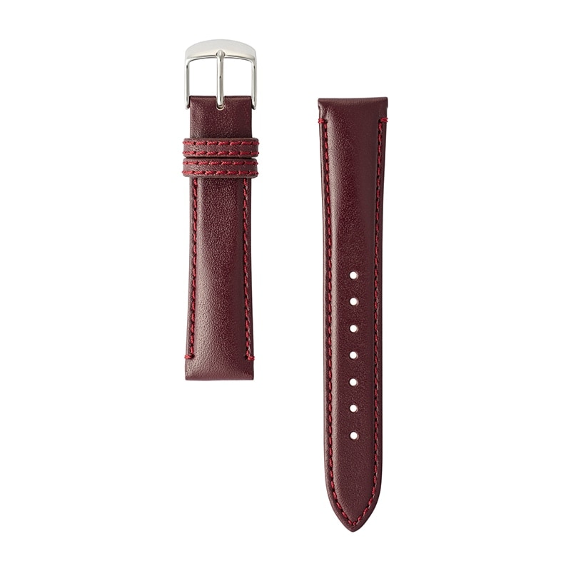 時計バンド スコッチガード 牛革型押し ワイン | 時計バンド | バンビ