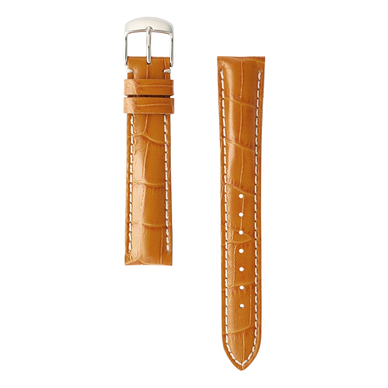 時計バンド 牛革型押し ハニー