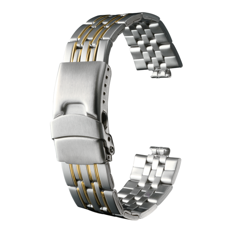 ゴールドカジュアル腕時計 ステンレスバンド 時計バンド ステンレススチール シルバー | 時計バンド | バンビ