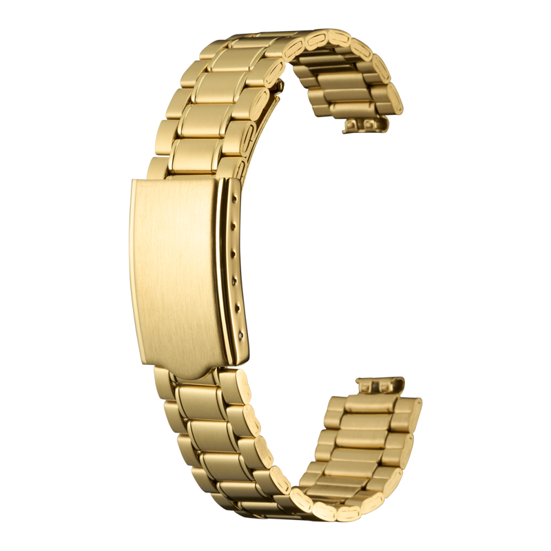 ゴールドカジュアル腕時計 ステンレスバンド 時計バンド ステンレススチール ゴールド | 時計バンド | バンビ公式