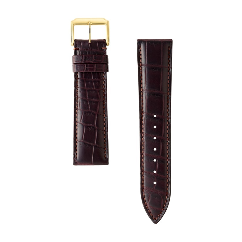 時計バンド プレミアムクロコ ブラウン | 時計バンド | バンビ公式