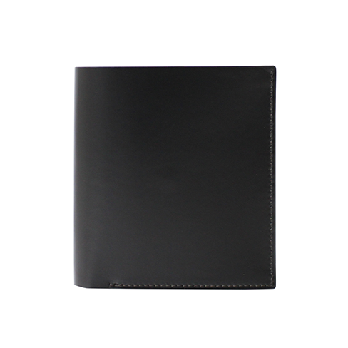 さとり 二つ折り財布 松阪レザー 硯（ブラック） | 革小物 | バンビ