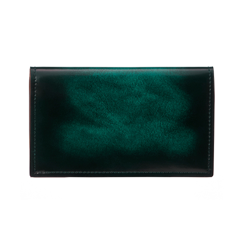 グレディア 名刺入れ 牛革 グリーン