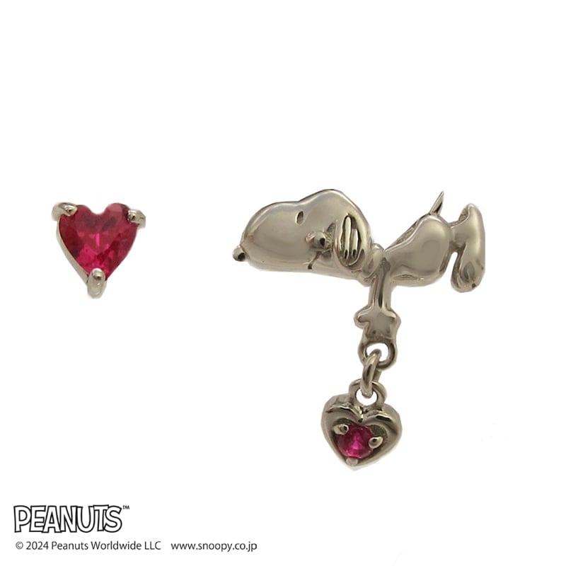 SNOOPY スヌーピー ウッドストック ダイヤモンド アシンメトリー