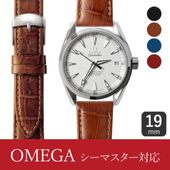 オメガ OMEGA 型押し クロコ 尾錠付き 純正 時計バンド 19mm オメガ OMEGA 型押し クロコ 尾錠付き 純正 時計バンド 19mm