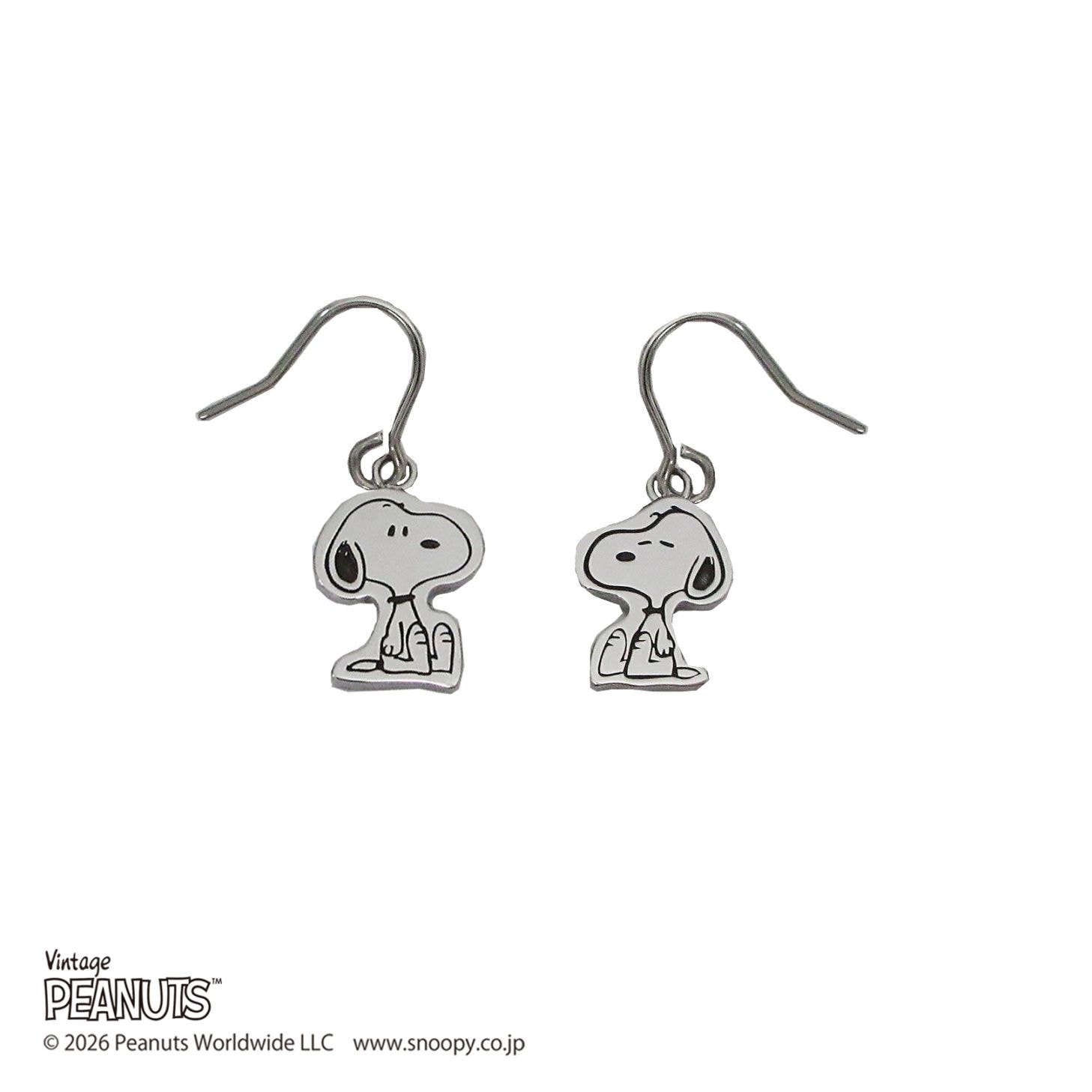 PEANUTS 「phitenモデル」スヌーピー ゆれるフックピアス KLPZL0005
