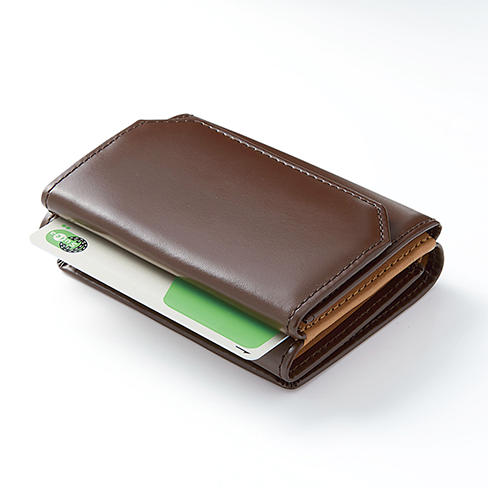 さとり 三つ折り財布 松阪レザー 藍 | 革小物 | バンビ公式オンライン