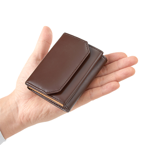 さとり 三つ折り財布 松阪レザー 藍 HCK34I-Z | 革小物 | バンビ公式