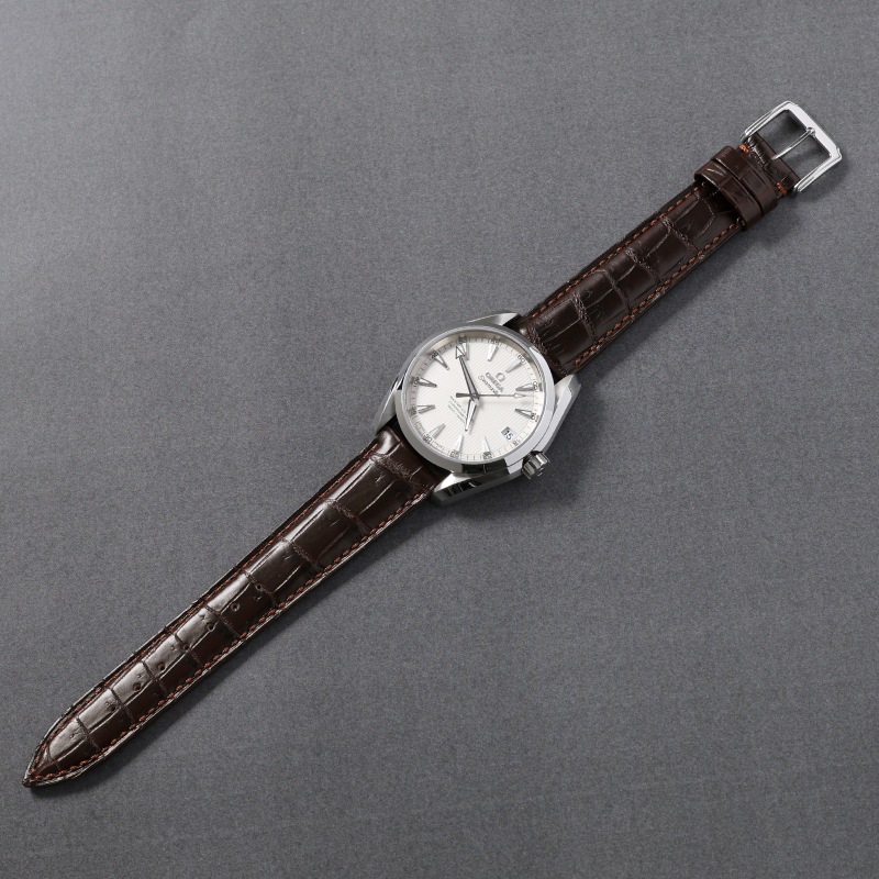 OMEGA オメガ シーマスター対応 時計バンド プレミアムクロコ 19mm