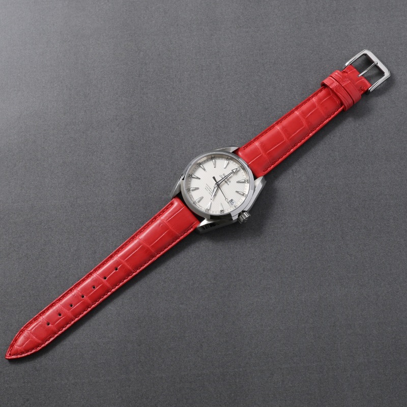 オメガ OMEGA 型押し クロコ 尾錠付き 純正 時計バンド 19mm OMEGA