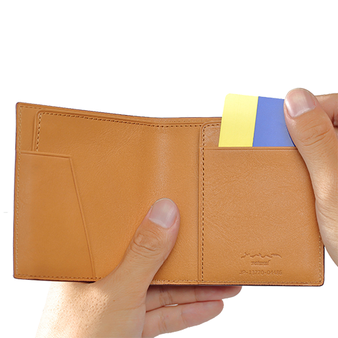 さとり 二つ折り財布 松阪レザー 葡萄（ワイン） | 革小物 | バンビ