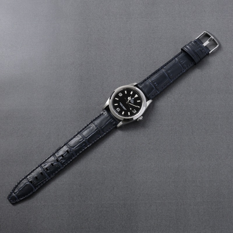 ROLEX ロレックス エクスプローラー対応 時計バンド 牛革型押し 20mm