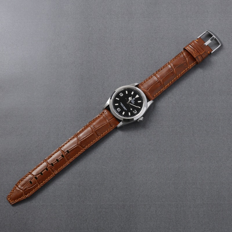 ROLEX ロレックス エクスプローラー対応 時計バンド 牛革型押し 20mm