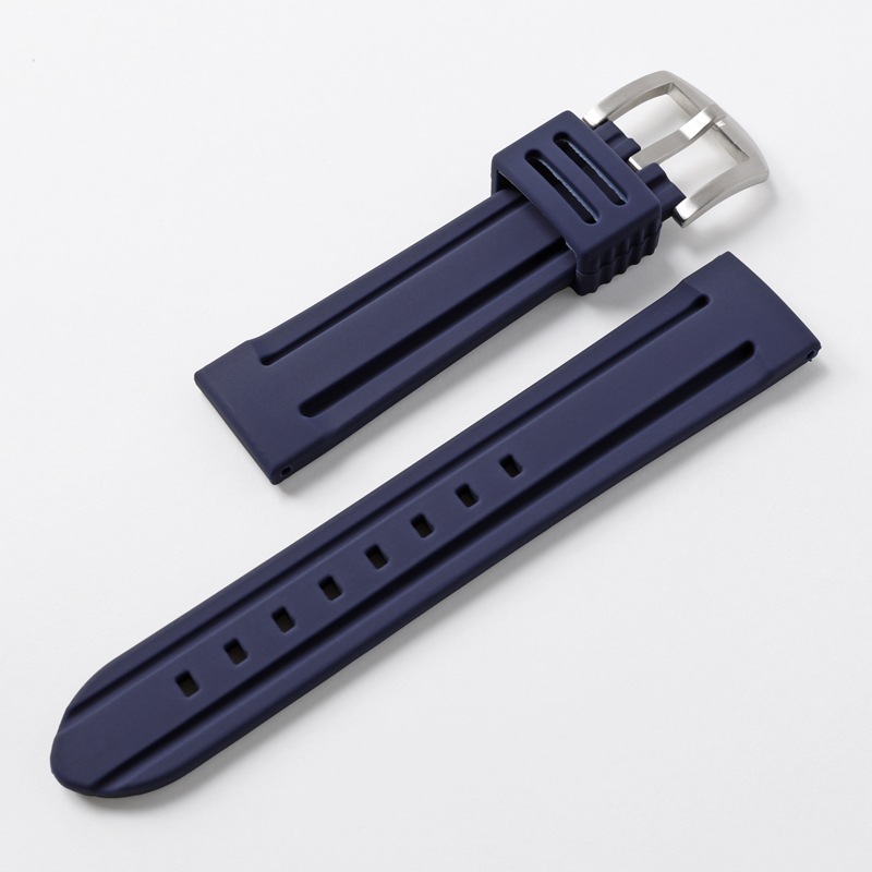 時計バンド シリコンラバー ネイビー BG007D | 時計バンド | バンビ