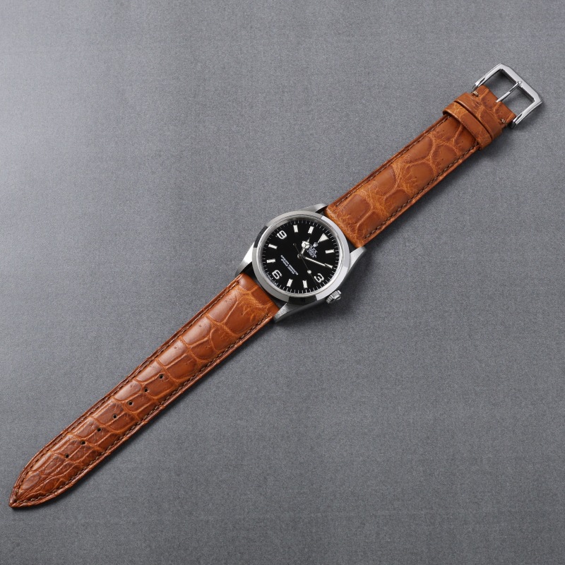 ROLEX ロレックス エクスプローラー対応 時計バンド プレミアムクロコ
