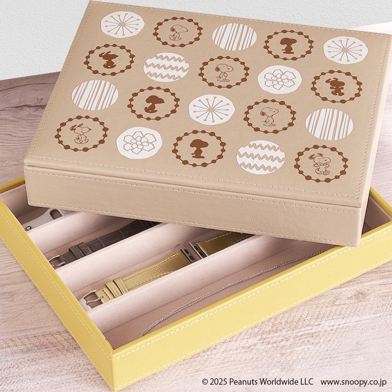WEB限定】スヌーピー ウォッチバンド＆ジュエリーBOX ベージュピンク