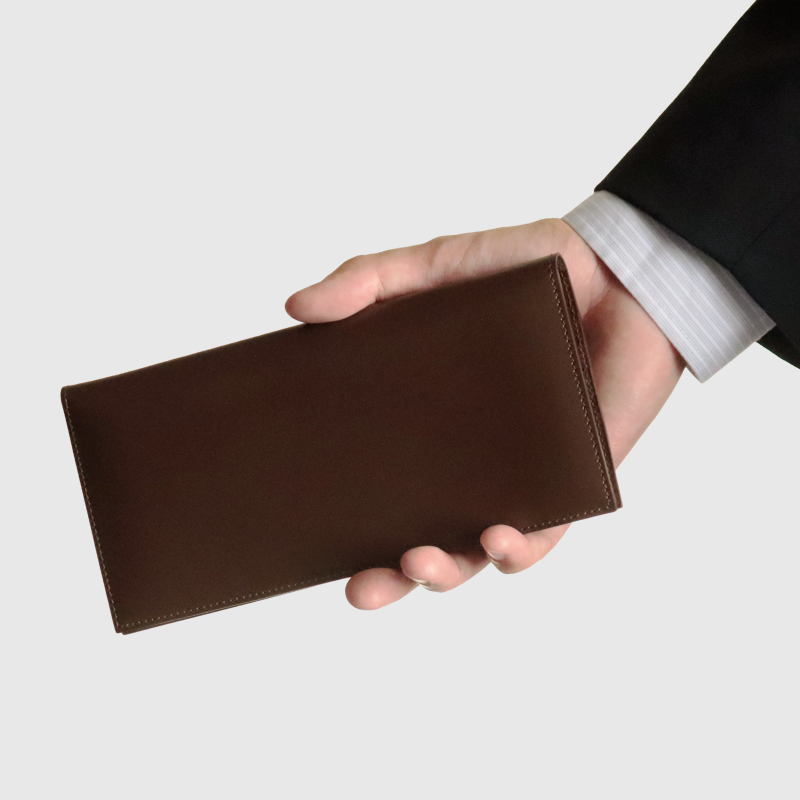 さとり 長財布 松阪レザー 豊土（ダークブラウン） | 革小物 | バンビ