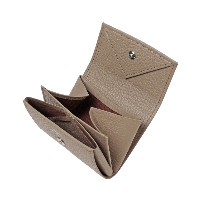 aioa mini コンパクト財布 牛革 グレージュ | 革小物 | バンビ公式