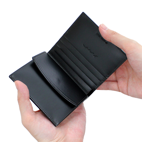 さとり 二つ折り財布 松阪レザー 群青（ネイビー） | 革小物 | バンビ