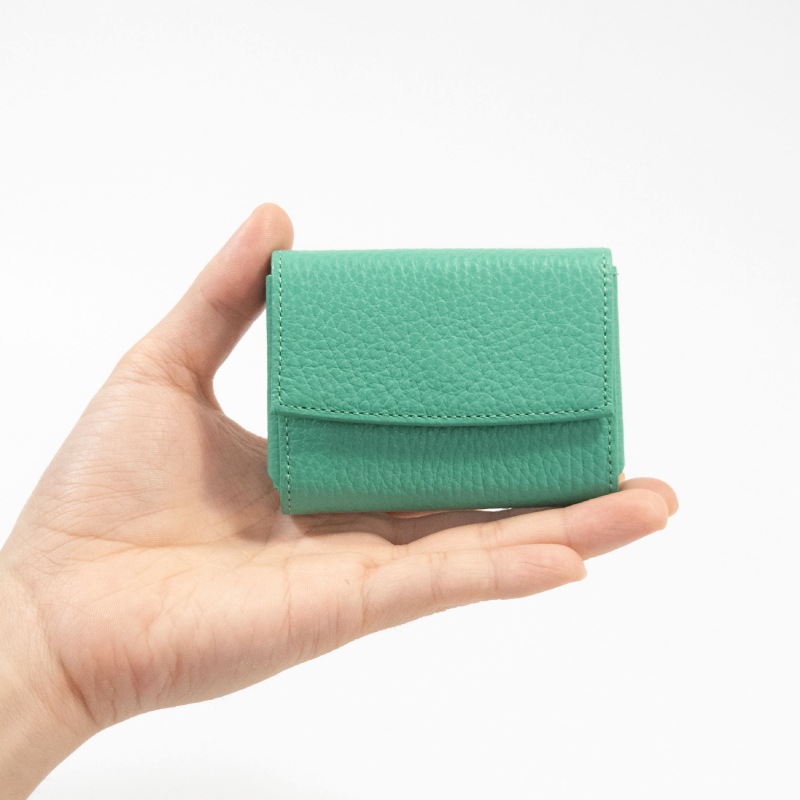 aioa mini コンパクト財布 牛革 ピンク MAB005P | 革小物 | バンビ公式