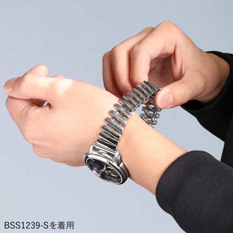 時計バンド ステンレススチール シルバー BSS1238-S | 時計バンド
