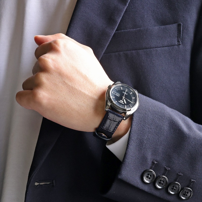 時計バンド ロングサイズ 牛革 ネイビー | ロングサイズ | バンビ公式 時計バンド ロングサイズ 牛革 ネイビー | ロングサイズ | バンビ公式