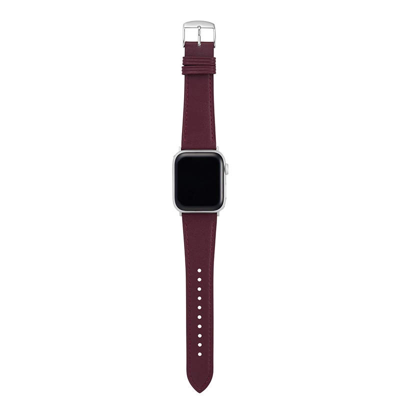 アップルウォッチ用バンド スコッチガード 牛革 ワイン | アップル