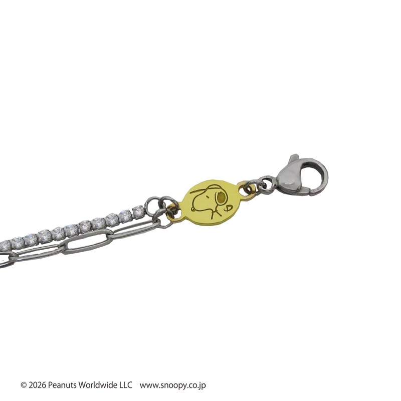 PEANUTS 「phitenモデル」 キラキラ プレートラインブレスレット
