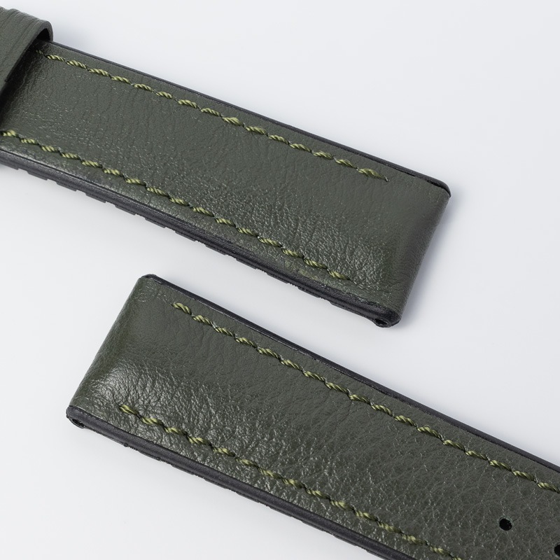 時計バンド 牛革 裏ラバー ブラック BCE071A | 時計バンド | バンビ