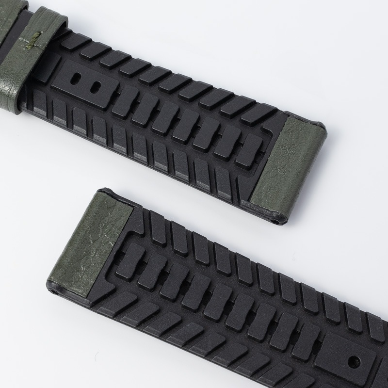 時計バンド 牛革 裏ラバー ブラック BCE071A | 時計バンド | バンビ