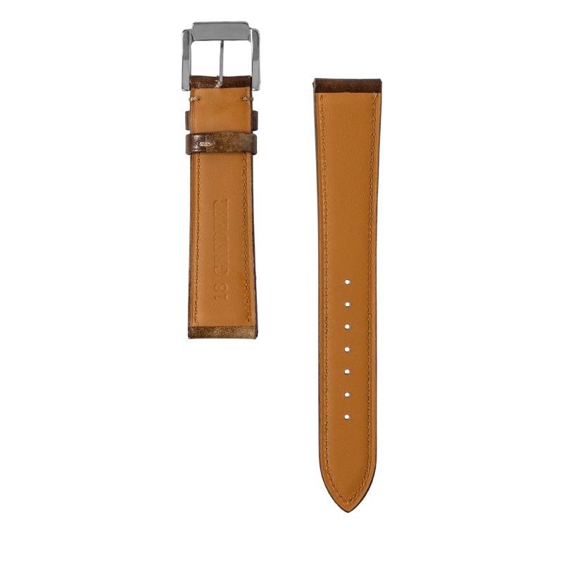 時計バンド ミュージアムカーフ 牛革 ブラウン ZCA017C | 時計バンド