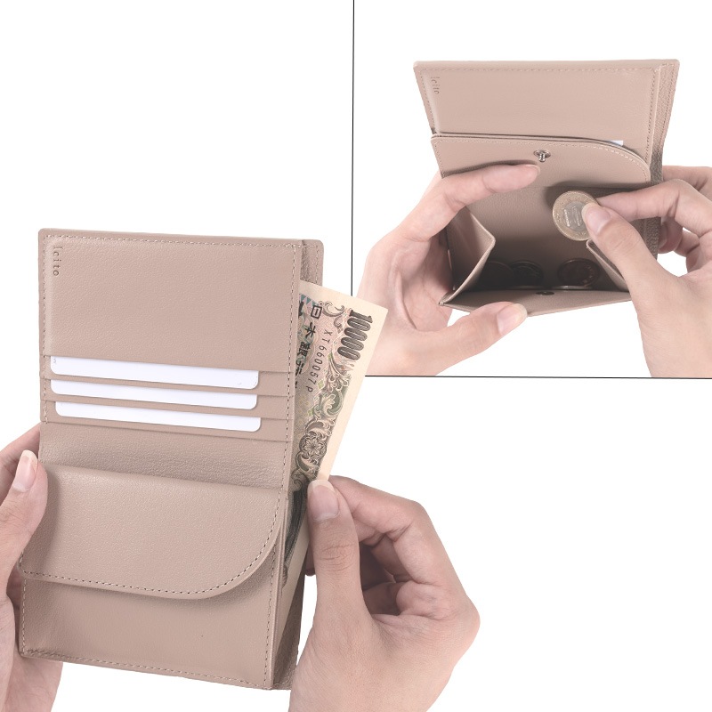 Icito 二つ折り財布 ダークブラウン YFP002B | 革小物 | バンビ公式