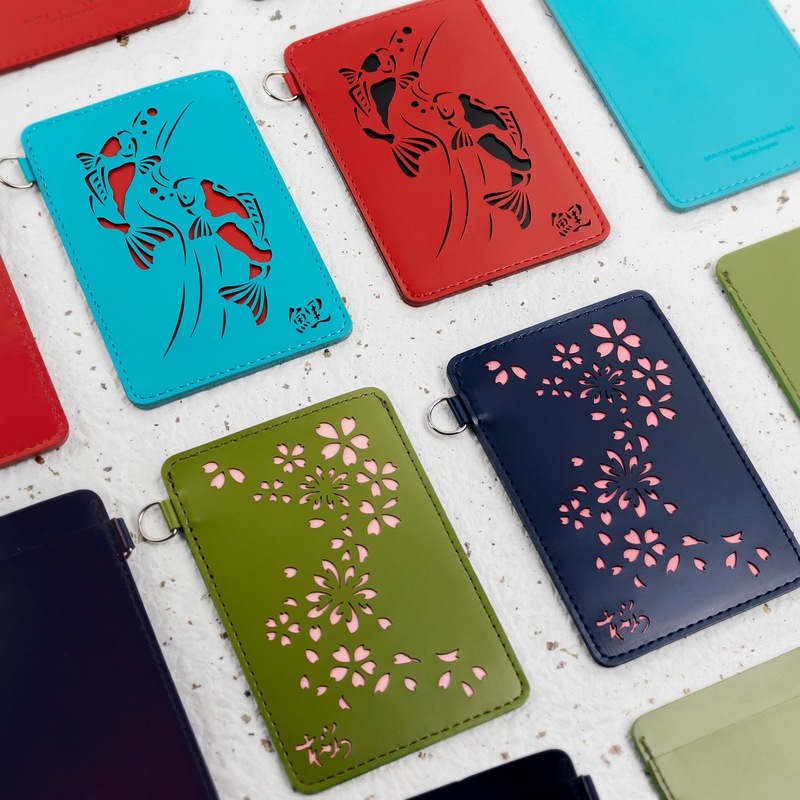 MATSUSAKA LEATHER 切り絵カードケース 松阪レザー ブルー | 革