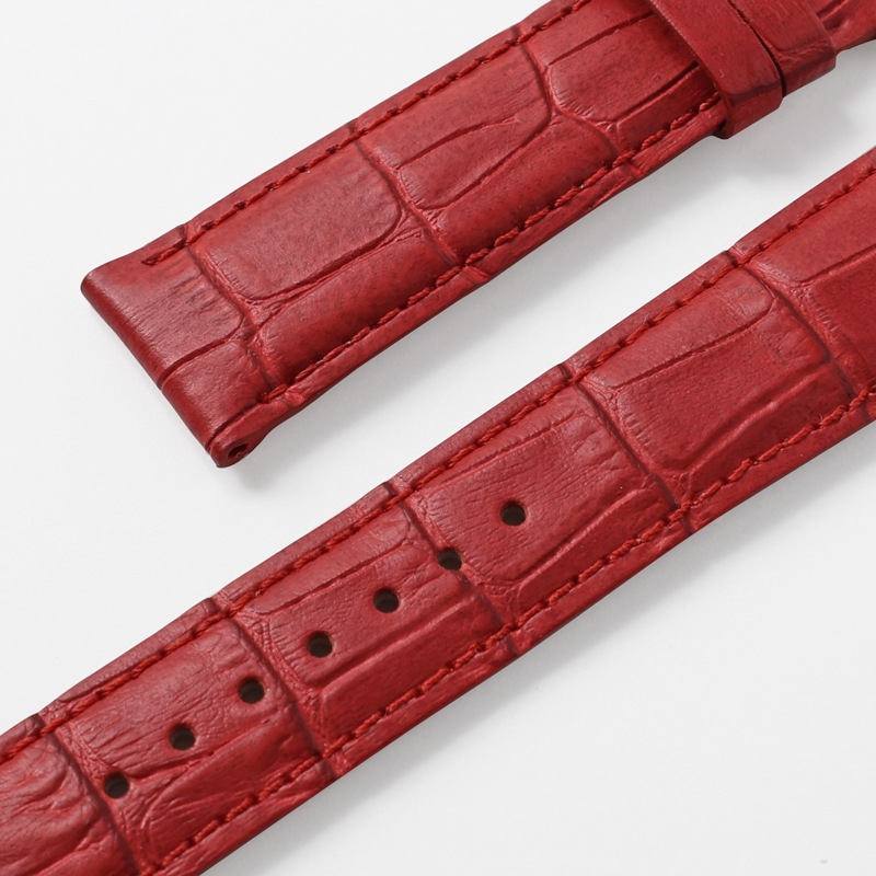時計バンド 牛革型押し レッド | 時計バンド | バンビ公式