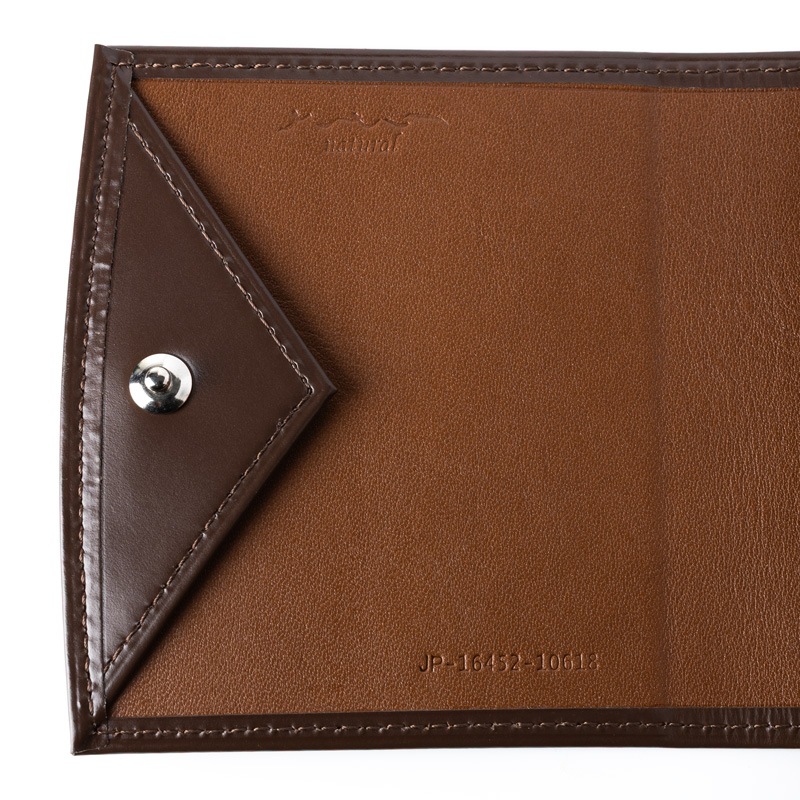 さとり コンパクト財布 松阪レザー 豊土（ダークブラウン） | 革小物