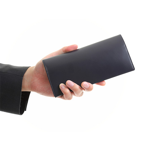 桐里 さとり 長財布 松阪レザー 藍 | 革小物 | バンビ公式オンラインストア