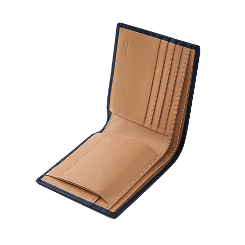 さとり 二つ折り財布 松阪レザー 藍 | 革小物 | バンビ公式オンライン