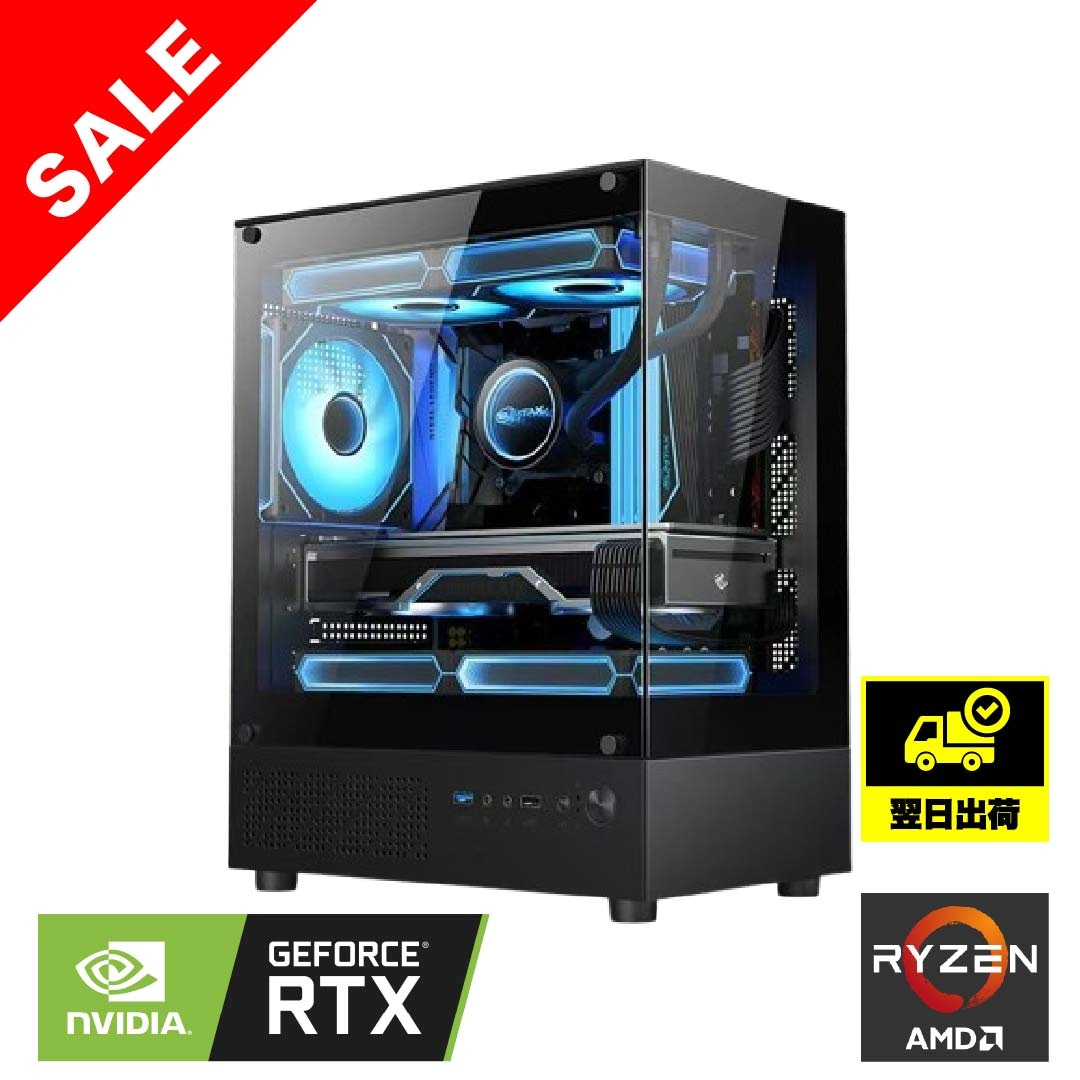 ゲーミングPC Ryzen 7 5700X RTX5060Ti メモリ16GB Ryzen 7 5700x RTX5060ti | BD2 Black | BANDAL GAMING