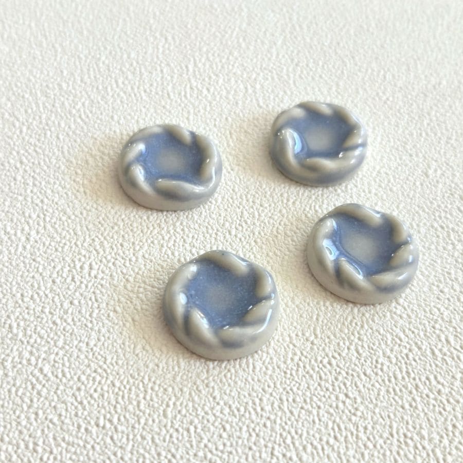 美濃焼 パーツ ＜ぼたん・ブルーグレー 限定色＞1ピース