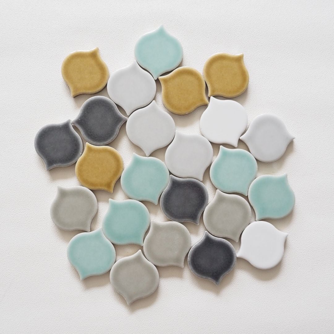 タイル ランタン型　46x40mm バラ30ピース ＜玉ねぎと水滴と、時々、お化け＞