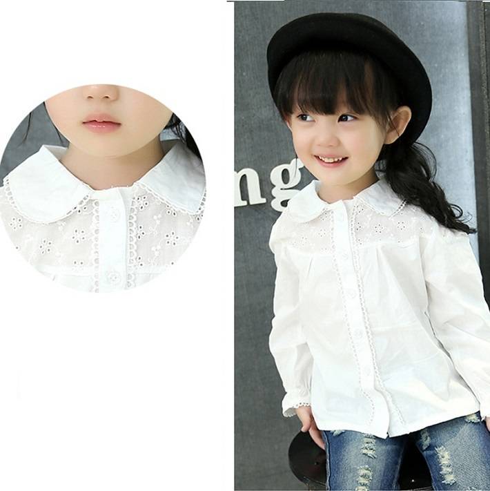 BAOBAO Ҷ ХХ Kids shirt Ҥɤ  륺 ֥饦 λҥ  ۥ磻ȥ եޥ륷 ݶ å Ⱦ Ĺµ Ҥɤ֥饦 100-140cm