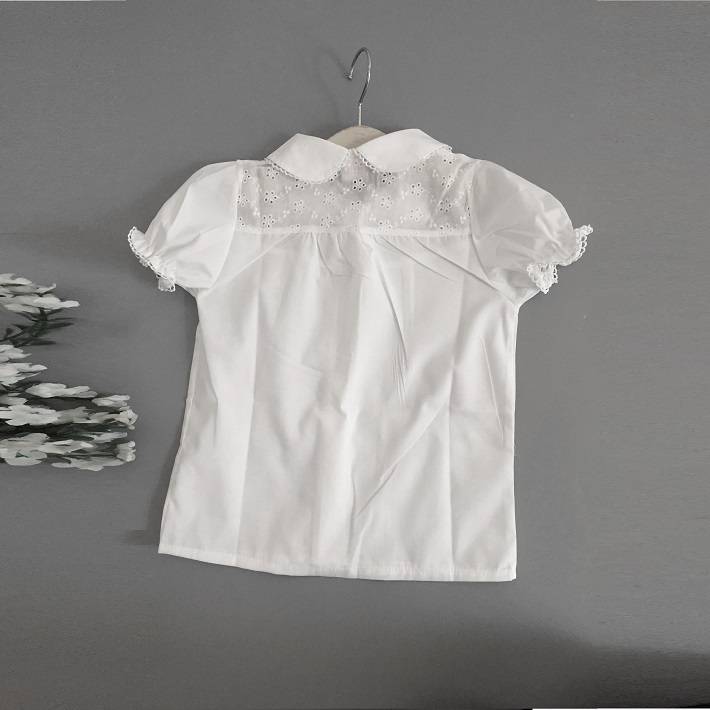 BAOBAO Ҷ ХХ Kids shirt Ҥɤ  륺 ֥饦 λҥ  ۥ磻ȥ եޥ륷 ݶ å Ⱦ Ĺµ Ҥɤ֥饦 100-140cm