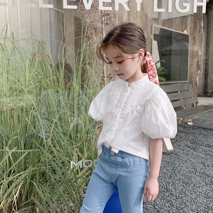 BAOBAO �Ҷ��� �Х��Х� Kids shirt �֥饦�� �Ҥɤ⥷��� �����륺�֥饦�� �Ҷ��֥饦�� ���λҥ֥饦�� �ۥ磻�ȥ���� Ⱦµ����� �Ҷ������ �Ҥɤ�֥饦�� 90-140���